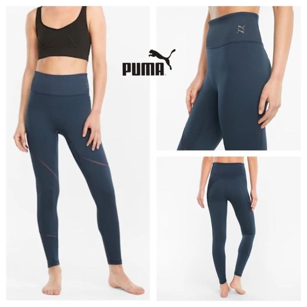 NWT $100 PUMA Women L EXHALE Mesh Curve Running Training Yoga Gym Leggings Pant